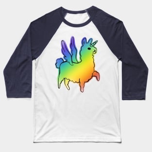 Majestically awesome llama blue Baseball T-Shirt